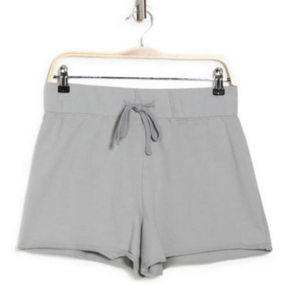 STANDARD JAMES PERSE NWT DRAWSTRING WAIST PULL ON KNIT SHORTS IN FOIL GREY - Picture 2 of 10